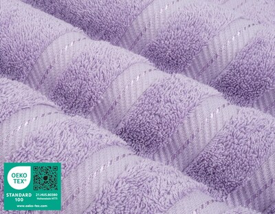 Foto 3 | Foto 3 | Juego De Toallas American Soft Linen Premium, 3 Piezas, Lila Y Algodón - Venta Internacional.