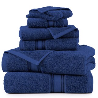 Foto 2 | Foto 2 | Juego De Toallas De Baño Lane Linen Luxury, 6 Piezas, 100% Algodón, Azul Marino - Venta Internacional.