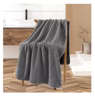 Foto 2 | Foto 2 | Toallas de Baño Completo Grande 70×140 cm 2 Piezas Gris Oscuro y Marrón