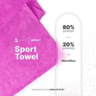 Foto 2 | Foto 2 | Kit 5 Toallas Deportivas B Life de Microfibra Morado y Rosa Absorbentes Secado Rápido