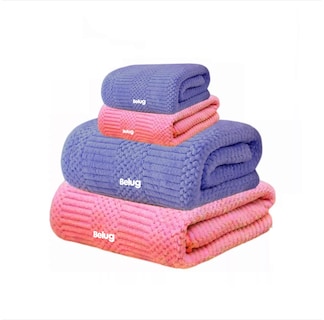 Foto 1 | Foto 1 | 4 Pzs Juego Toalla Baño,lana Coral Suave De Alta Densidad Rosa/morado Belug