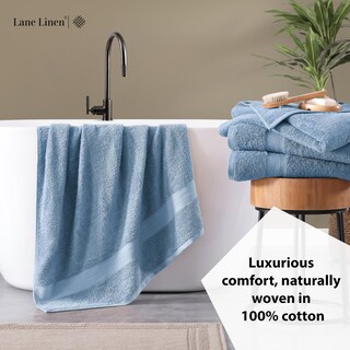 Foto 4 | Foto 4 | Juego De Toallas De Baño Lane Linen, 100% Algodón, Azul Cerúleo, 35 X 66 Cm, Paquete De 2 - Venta Internacional.