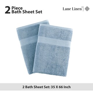 Foto 5 | Foto 5 | Juego De Toallas De Baño Lane Linen, 100% Algodón, Azul Cerúleo, 35 X 66 Cm, Paquete De 2 - Venta Internacional.