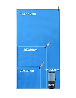 Foto 3 | Foto 3 | Toalla Microfibra 3+1 Paquete Color Azul+ Termo Güish Gratis