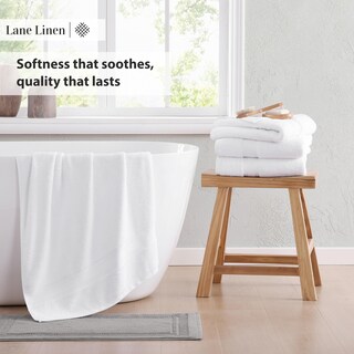 Foto 4 | Foto 4 | Juego De Toallas De Baño Lane Linen Luxury, 12 Piezas, 100% Algodón, Color Blanco - Venta Internacional.