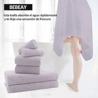 Foto 4 | Foto 4 | Juego De Toallas Xtellar De Baño 6 Piezas Coral Suave Para Hogar Spa