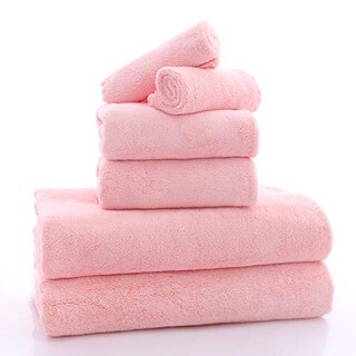 Foto 7 | Foto 7 | Juego De Toallas Moonqueen Ultrasuaves De Secado Rápido 6 Unidades Color Rosa - Venta Internacional.