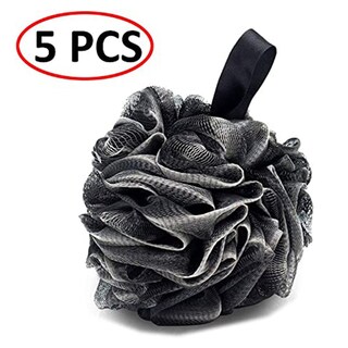 Foto 1 | Foto 1 | Juego De 5 Bolas De Bambú Para Baño De Limpieza Profunda Esponjosas Negras - Venta Internacional.