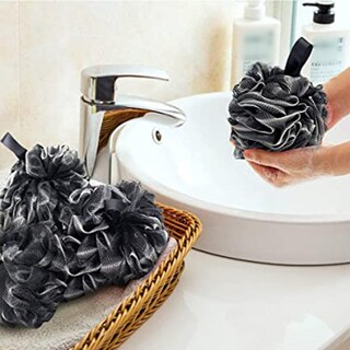 Foto 2 | Foto 2 | Juego De 5 Bolas De Bambú Para Baño De Limpieza Profunda Esponjosas Negras - Venta Internacional.