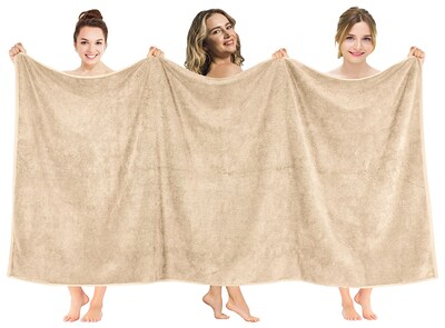 Foto 1 | Foto 1 | Toalla De Baño American Soft Linen 100% Algodón 600 G/m² 100 X 200 Cm Color Beige - Venta Internacional.
