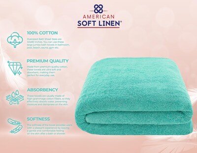 Foto 4 | Foto 4 | Toalla De Baño American Soft Linen De Gran Tamaño 100% Algodón 600 G/m² - Venta Internacional.