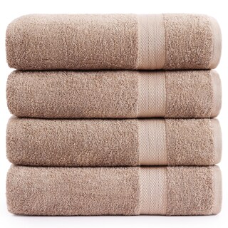Foto 1 | Foto 1 | Juego De Toallas De Baño Lane Linen 100% Algodón 4 Piezas Color Topo 70 X 140 Cm - Venta Internacional.