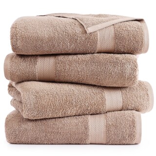Foto 2 | Foto 2 | Juego De Toallas De Baño Lane Linen 100% Algodón 4 Piezas Color Topo 70 X 140 Cm - Venta Internacional.