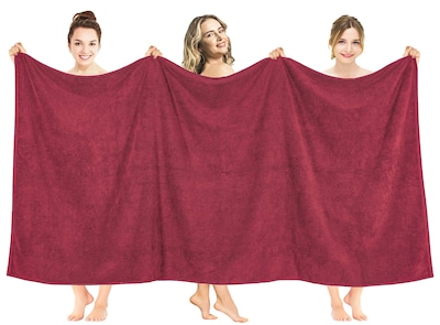Foto 1 | Foto 1 | Toalla De Baño American Soft Linen Color Rojo Burdeos 100% Algodón 600 G/m² - Venta Internacional.