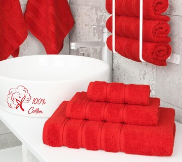 Foto 2 | Foto 2 | Juego De Toallas American Soft Linen Premium 3 Piezas 600 G/m² Rojo - Venta Internacional.