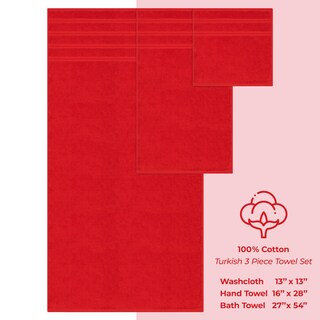 Foto 4 | Foto 4 | Juego De Toallas American Soft Linen Premium 3 Piezas 600 G/m² Rojo - Venta Internacional.