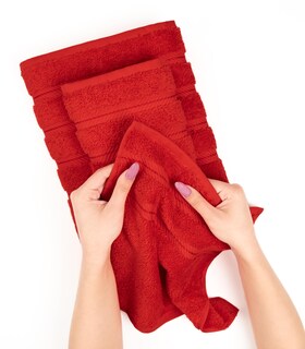 Foto 5 | Foto 5 | Juego De Toallas American Soft Linen Premium 3 Piezas 600 G/m² Rojo - Venta Internacional.
