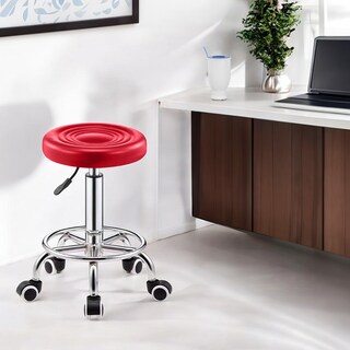 Foto 4 | Foto 4 | Taburete Giratorio Ilios Innova Ajustable con Ruedas Rojo