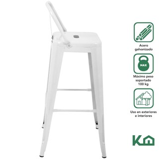 Foto 2 | Foto 2 | Set 4 Bancos Tolix Altos Kingshouse Con Respaldo Silla Barra