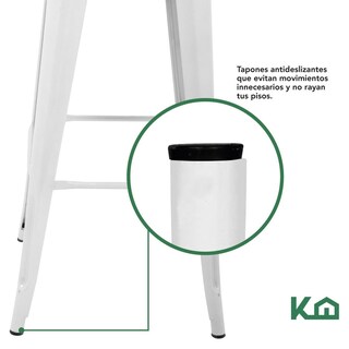 Foto 7 | Foto 7 | Set 4 Bancos Tolix Altos Kingshouse Con Respaldo Silla Barra