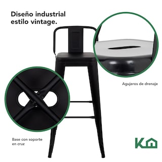 Foto 3 | Foto 3 | Set 4 Bancos Tolix Altos Kingshouse Con Respaldo Silla Barra