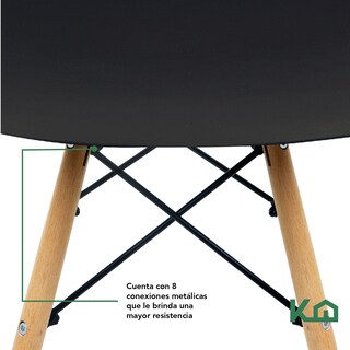 Foto 3 | Foto 3 | Sillas Eames KingsHouse COMBO-KH-20 color Negro 2 Piezas