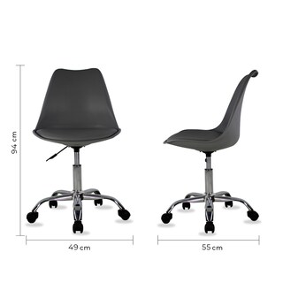 Foto 7 | Foto 7 | Silla Secretarial Mundo In Eames 55 Gris Giratoria
