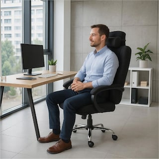 Foto 5 | Foto 5 | Silla de Escritorio Titano Ergonómica Reclinable Negro