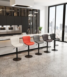 Foto 6 | Foto 6 | Banco Giratorio Eke Life Home con Respaldo Negro