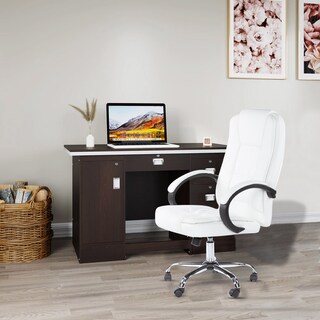 Foto 1 | Foto 1 | Silla de Escritorio Eke Life Home YX-2227 color Blanco Ergonómica con Tapizado de Cuero Sintético