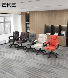 Foto 6 | Foto 6 | Silla de Escritorio Eke Life Home YX-2227 color Blanco Ergonómica con Tapizado de Cuero Sintético