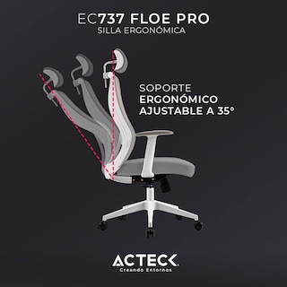 Foto 3 | Foto 3 | Silla Ejecutiva Acteck AC-937245 color Blanco Floe Pro Ec737 Ergonómica con Reposabrazos