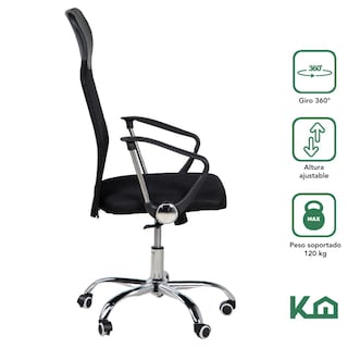 Foto 2 | Foto 2 | Silla de Oficina Ejecutiva Giratoria Ergonómica Escritorio KingsHouse Negro