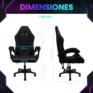 Foto 2 | Foto 2 | Silla Gamer Linium Negra