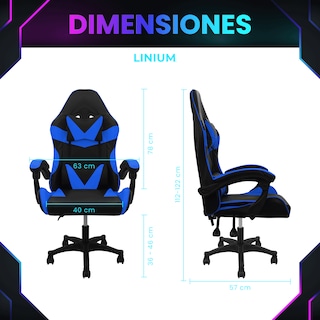 Foto 2 | Foto 2 | Silla Gamer Linium Azul