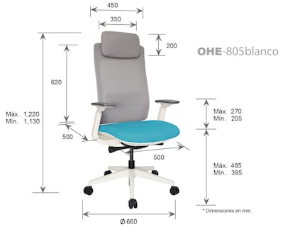 Foto 6 | Foto 6 | Silla Ejecutiva Ergonómica con Cabecera Blanca