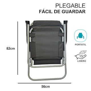 Foto 3 | Foto 3 | Silla Plegable para Exterior CJR Negra