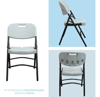 Foto 2 | Foto 2 | Silla Plegable de Plástico Jardín y Eventos JOSIVNA en Blanco