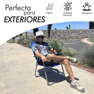 Foto 5 | Foto 5 | 2 Silla Plegable De Playa Camping Exterior Resistente Cómoda