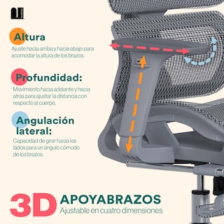 Foto 5 | Foto 5 | Silla De Oficina Premium Mubson. Silla Ejecutiva Astra Gris
