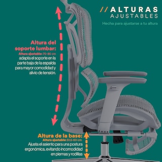 Foto 6 | Foto 6 | Silla De Oficina Premium Mubson. Silla Ejecutiva Astra Gris