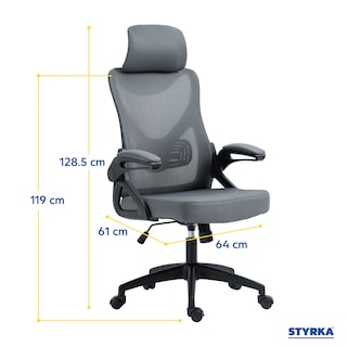 Foto 2 | Foto 2 | Silla Ejecutiva De Oficina Styrka Ergonómica Gerencial Tapizado Mesh Con Cabecera
