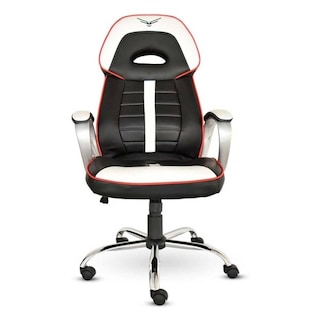 Foto 3 | Foto 3 | Silla Gamer Naceb Na-0910 Piel Sintética Blanco/negro