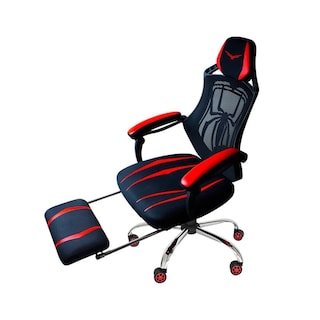 Foto 5 | Foto 5 | Silla Gamer Naceb Na-0928 Spider Con Reposa Piernas Negro/rojo