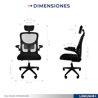Foto 2 | Foto 2 | Silla Oficina Escritorio Linium Ergonómica Premium Ejecutiva