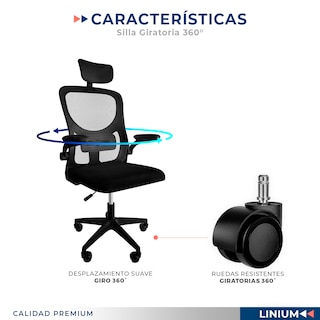 Foto 5 | Foto 5 | Silla Oficina Escritorio Linium Ergonómica Premium Ejecutiva