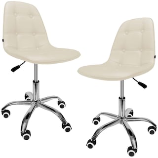 Foto 1 | Foto 1 | Silla Oficina Vinipiel Beige Ergonómica 2 Piezas