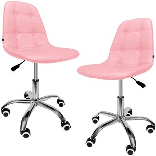 Foto 1 | Foto 1 | Silla de Oficina Vinipiel Rosa Ergonómica Set 2 Piezas