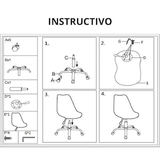 Foto 5 | Foto 5 | Silla de Oficina Vinipiel Rosa Ergonómica Set 2 Piezas