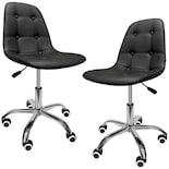 Silla Oficina Vinipiel Foresker Negra Ergonómica 2 Piezas